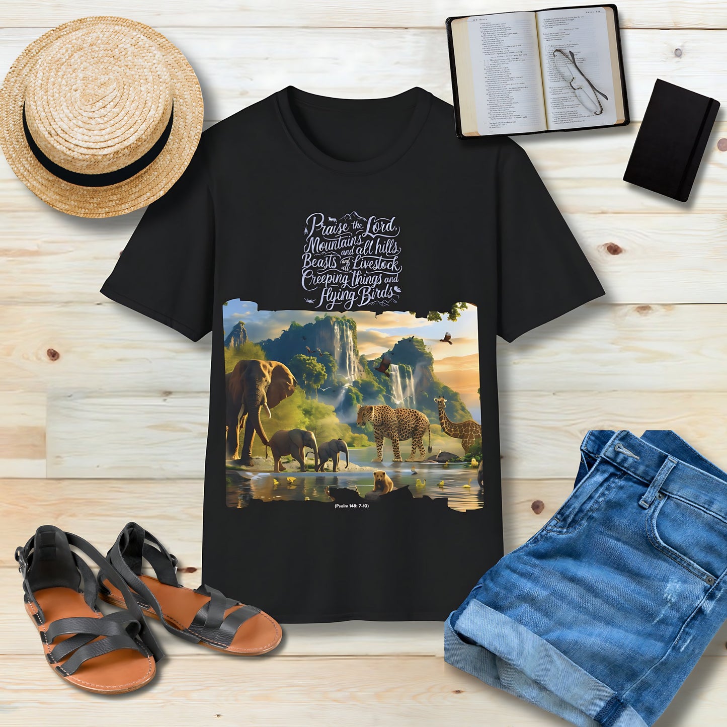 Praise the Lord mountains and all hills Unisex Christian T-shirt - Singing Wind Market