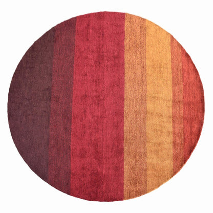 Rugsotic Carpets Hand Knotted Loom Silk Mix 10'x10' Round Area Rug Contemporary - Singing Wind Market