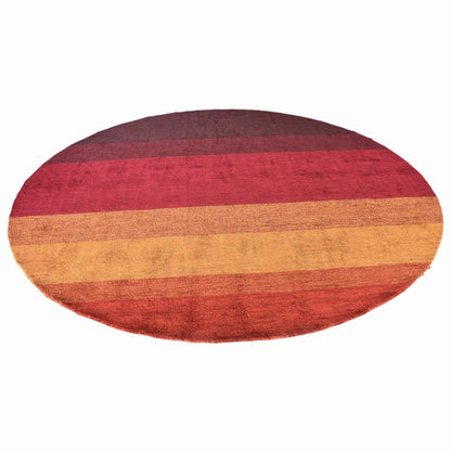 Rugsotic Carpets Hand Knotted Loom Silk Mix 10'x10' Round Area Rug Contemporary - Singing Wind Market