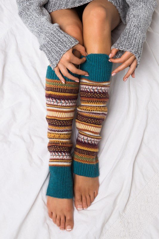 Short Fairisle Legwarmer - Singing Wind Market