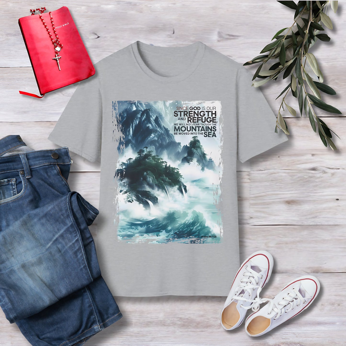 Since God is our strength Unisex Christian T-shirt - Singing Wind Market