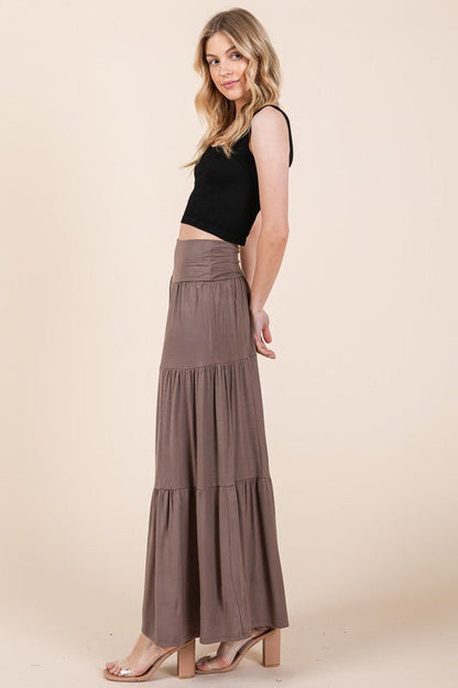 Solid Tiered Ruffle Skirt - Singing Wind Market