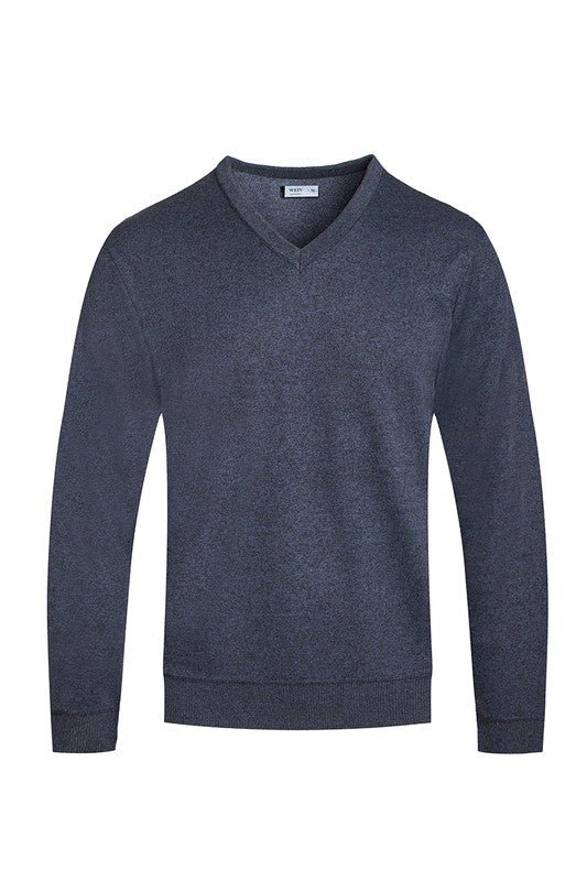 SOLID V - NECK SWEATER - Singing Wind Market