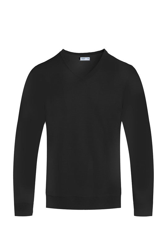 SOLID V - NECK SWEATER - Singing Wind Market