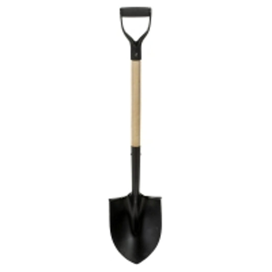 Steel Round Point Shovel with 60" Hardwo - Singing Wind Market