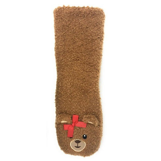 Teddy Burr - Women's Cozy Sherpa Slipper Socks - Singing Wind Market