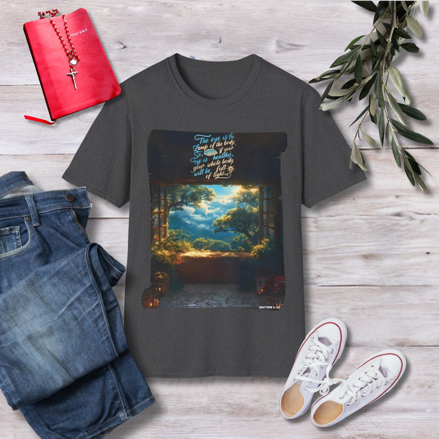 The eye is the lamp of the body Unisex Christian T-shirt - Singing Wind Market