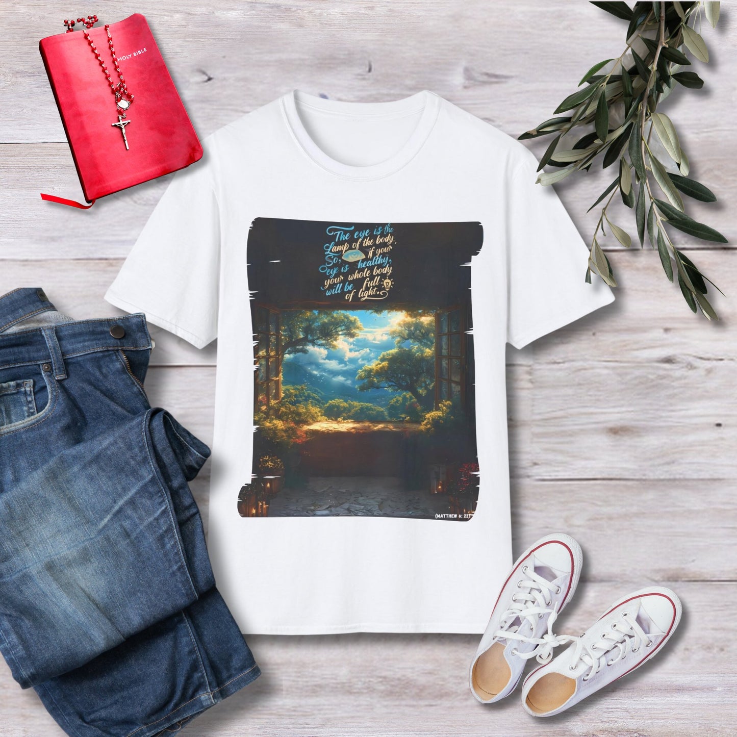 The eye is the lamp of the body Unisex Christian T-shirt - Singing Wind Market