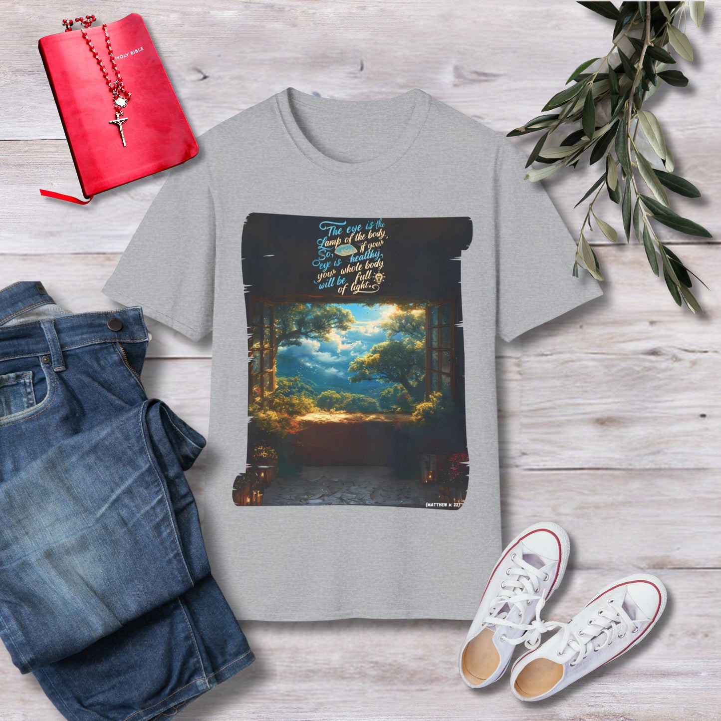 The eye is the lamp of the body Unisex Christian T-shirt - Singing Wind Market