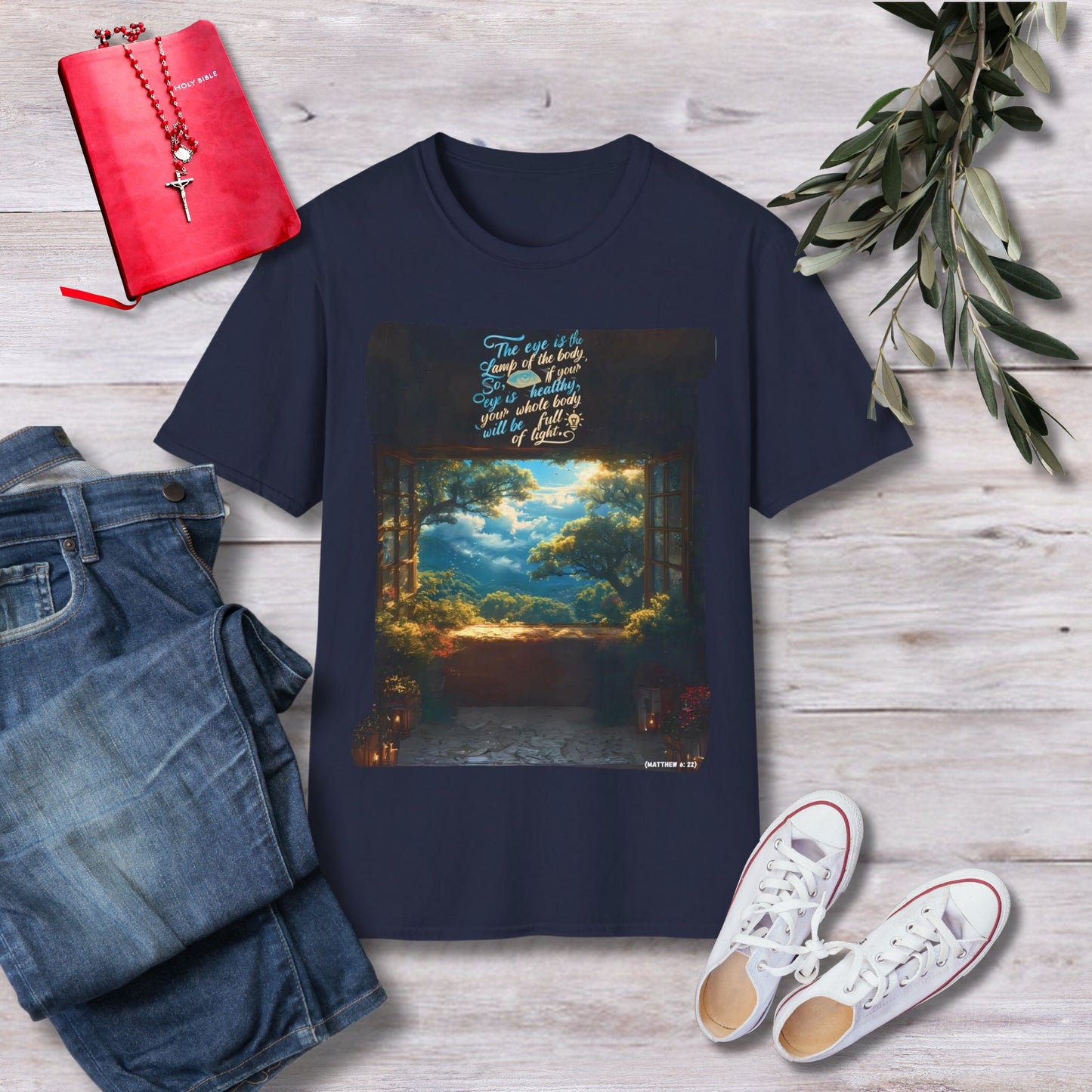 The eye is the lamp of the body Unisex Christian T-shirt - Singing Wind Market