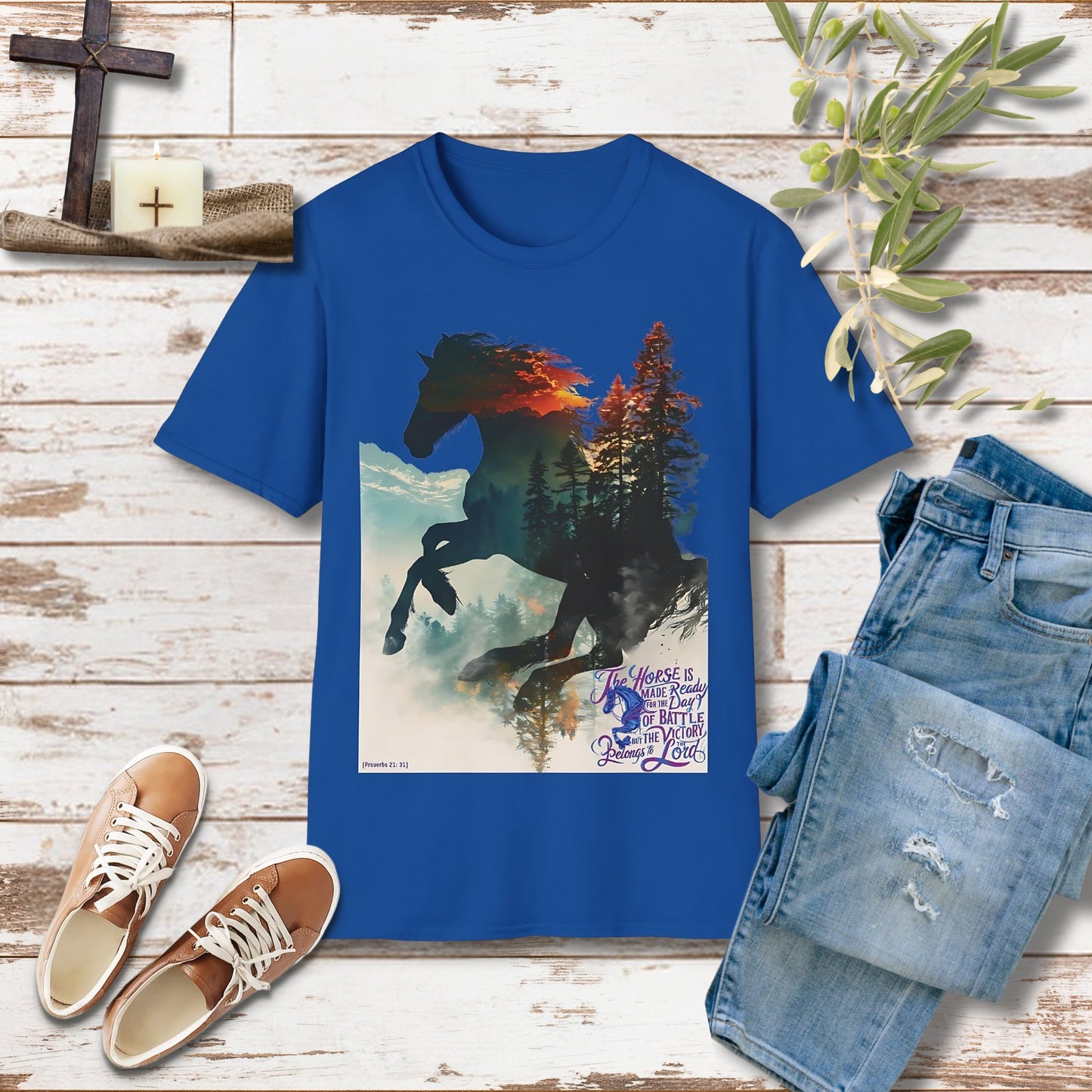 The horse is made ready Unisex Christian T-shirt - Singing Wind Market