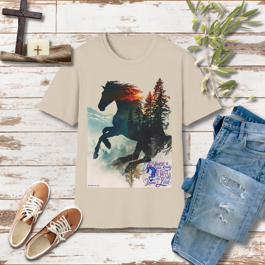 The horse is made ready Unisex Christian T-shirt - Singing Wind Market