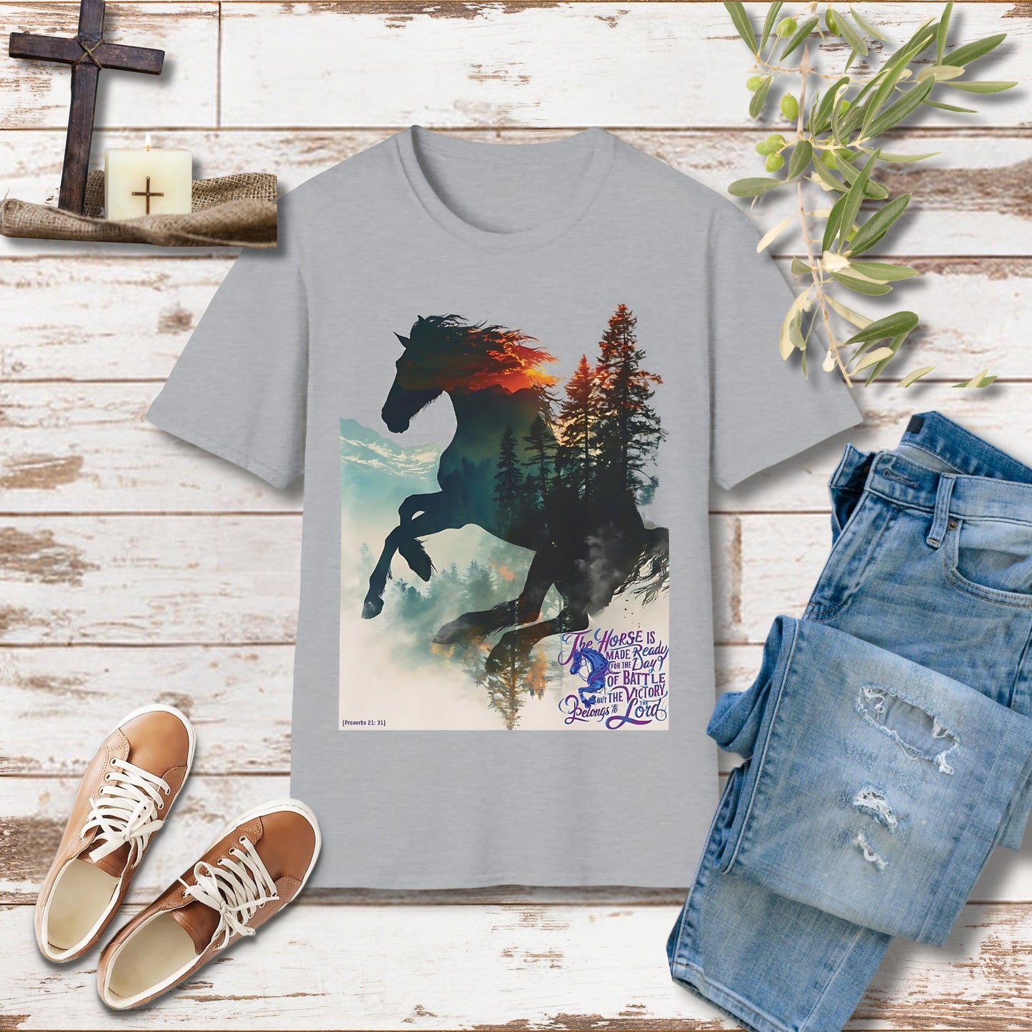 The horse is made ready Unisex Christian T-shirt - Singing Wind Market