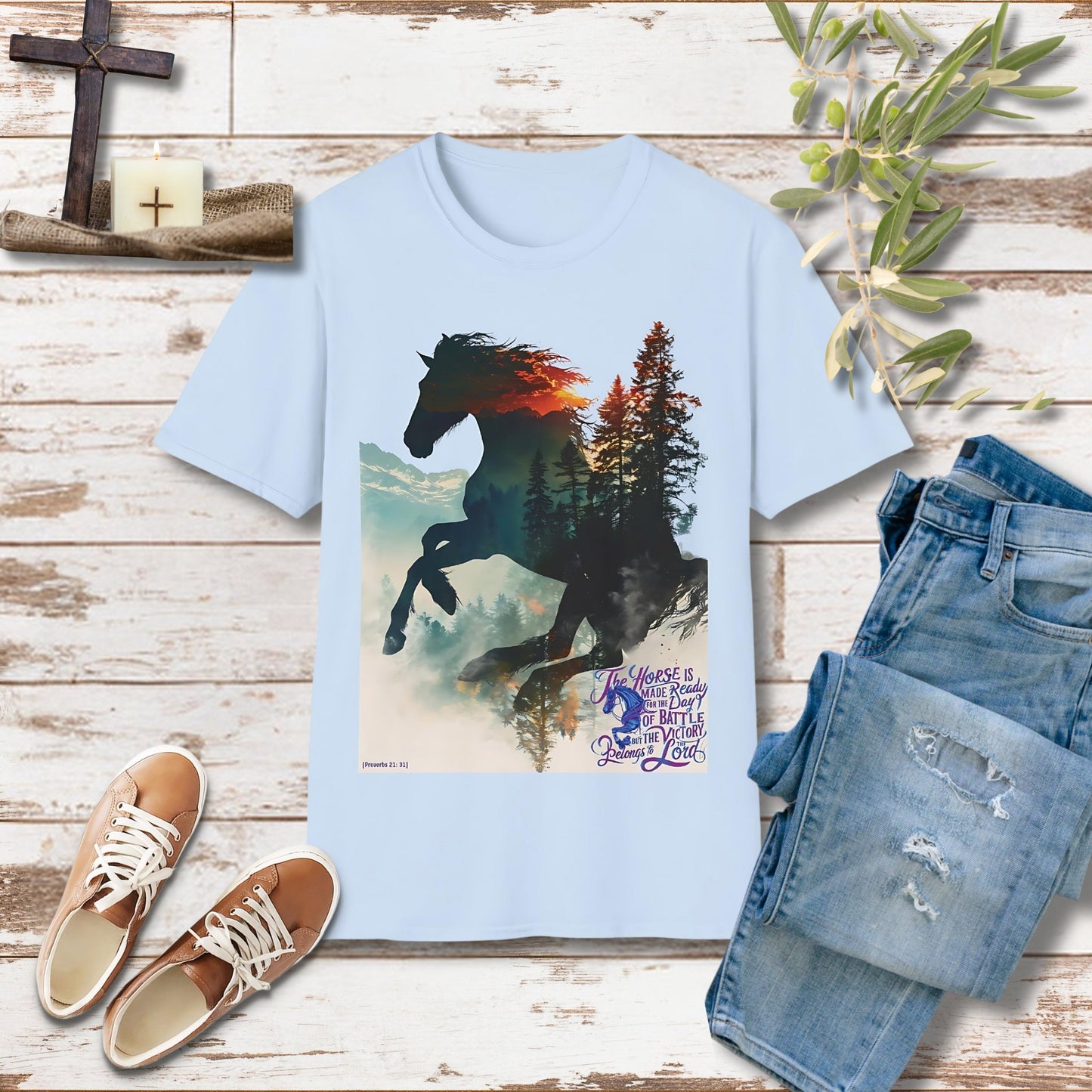 The horse is made ready Unisex Christian T-shirt - Singing Wind Market