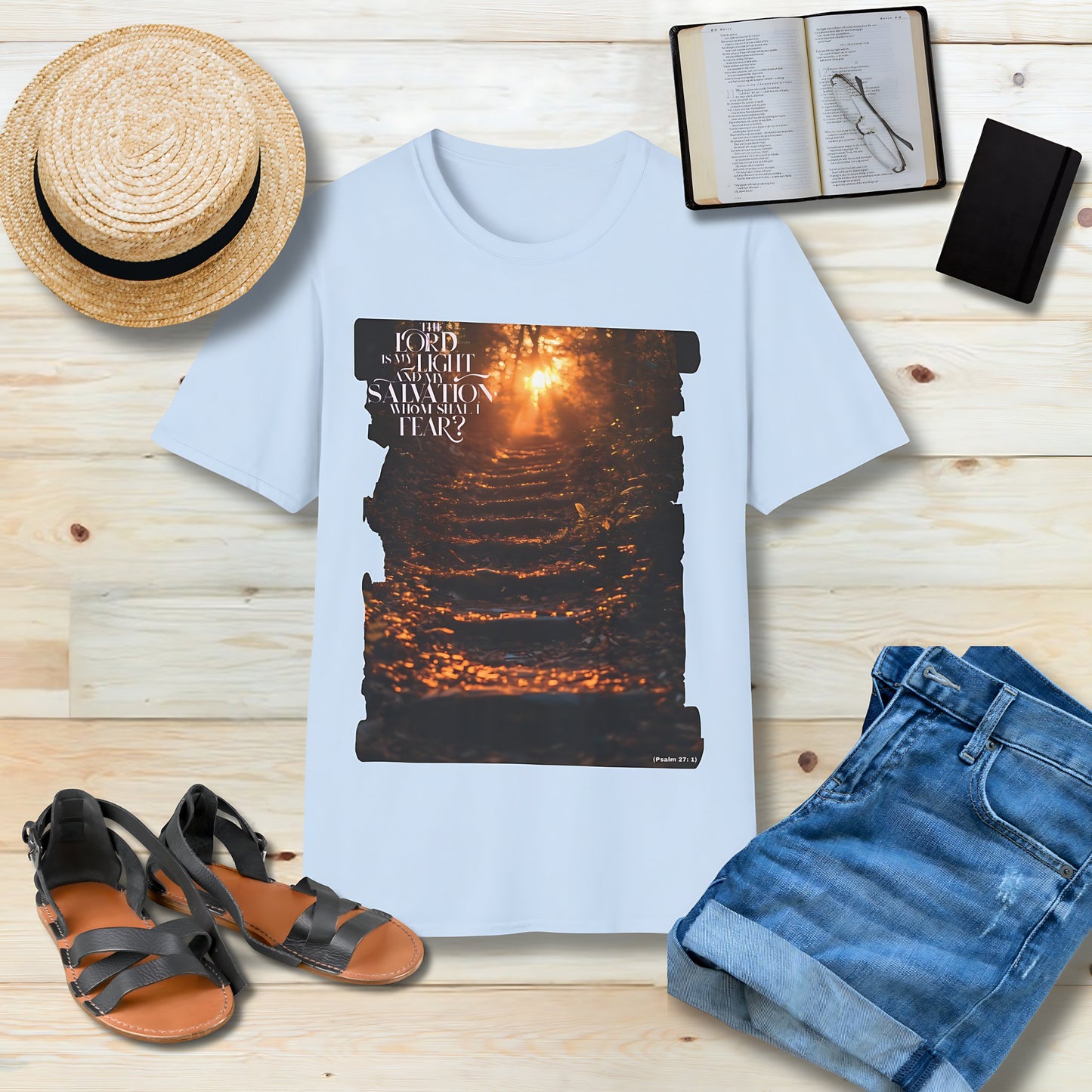 The Lord is my light and my salvation Unisex Christian T-shirt - Singing Wind Market