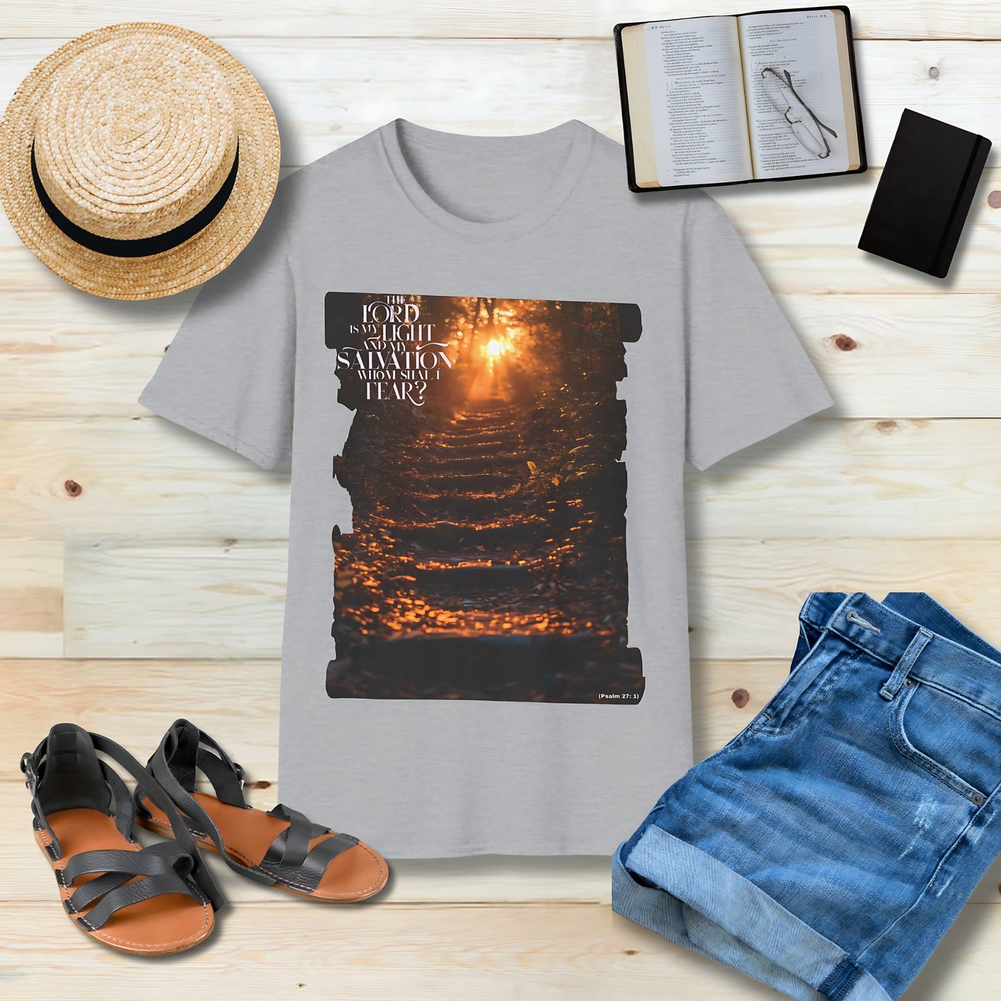 The Lord is my light and my salvation Unisex Christian T-shirt - Singing Wind Market