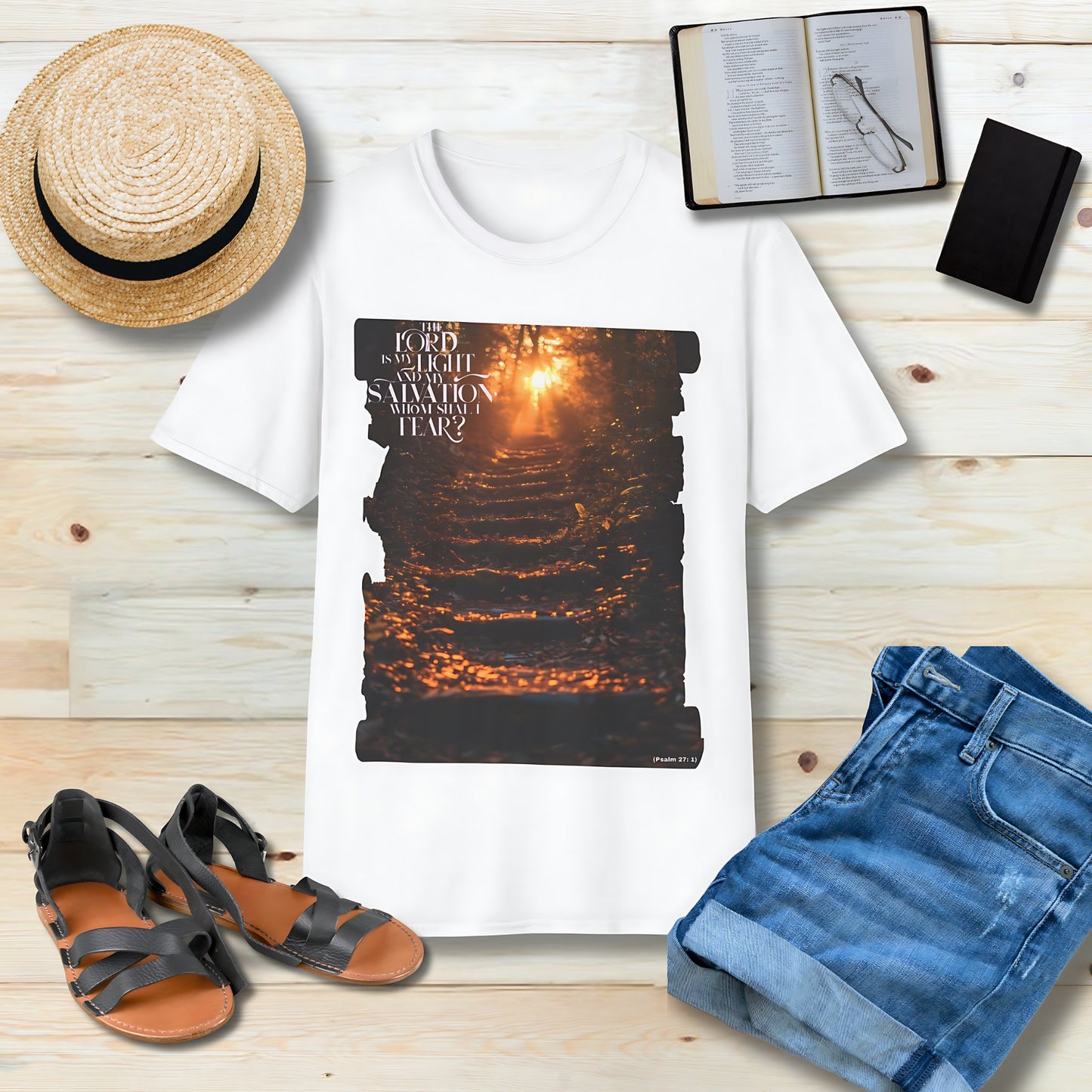 The Lord is my light and my salvation Unisex Christian T-shirt - Singing Wind Market