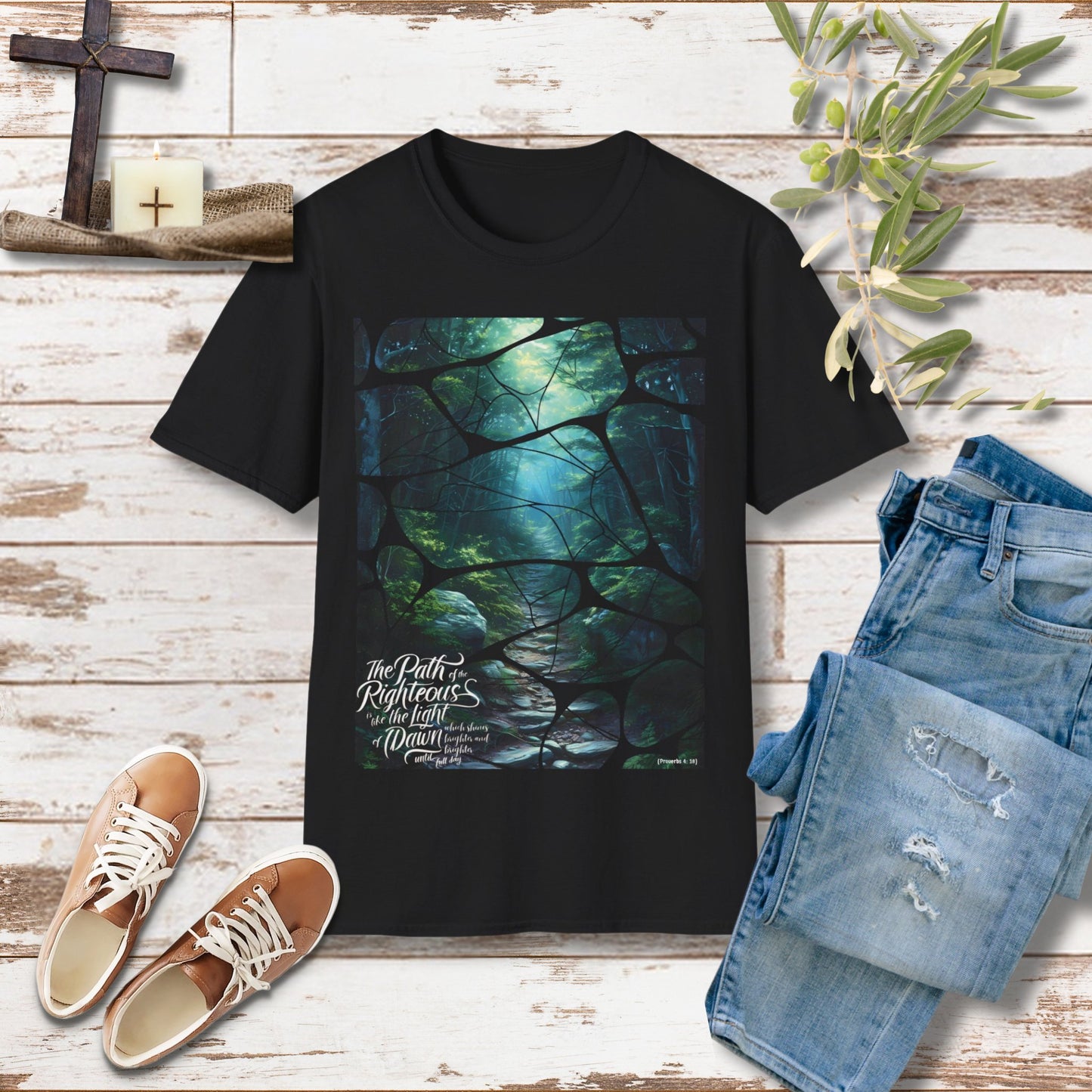 The path of the righteous Unisex Christian T-shirt - Singing Wind Market