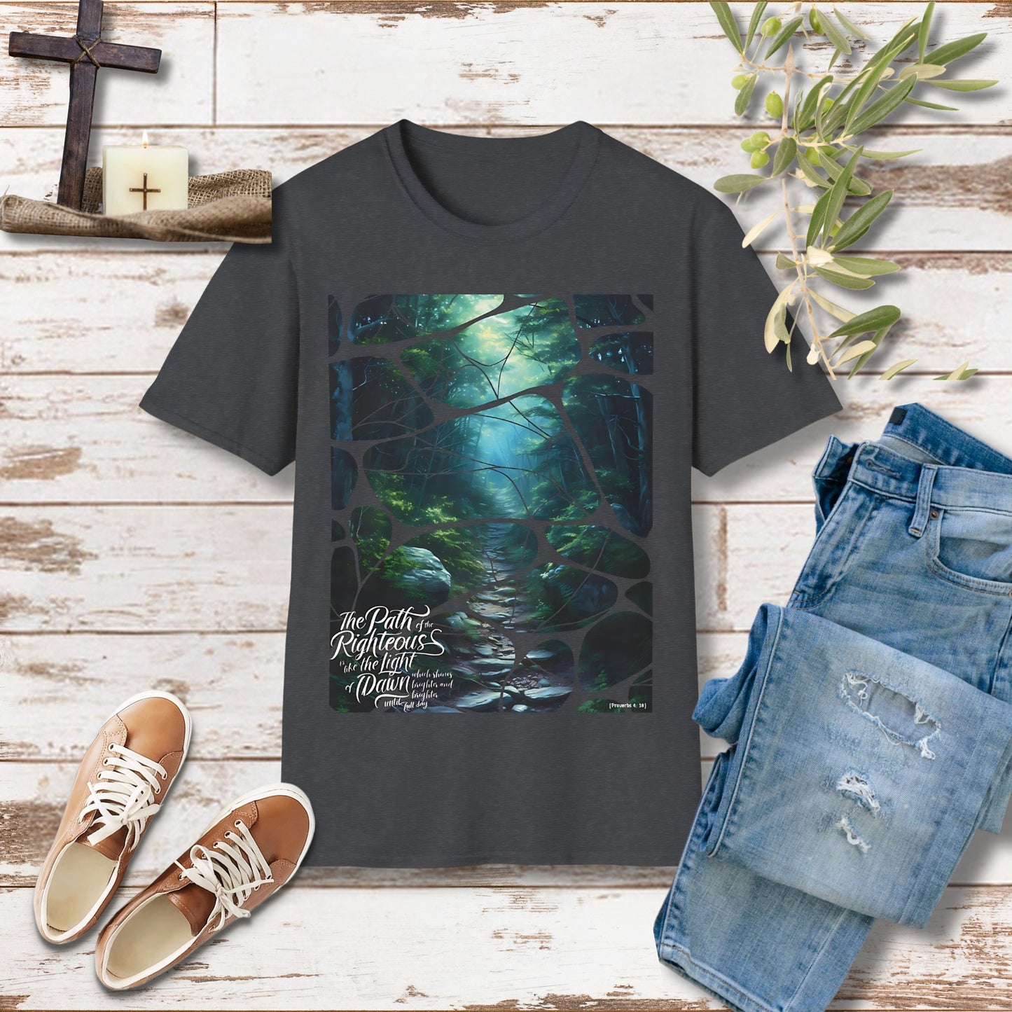 The path of the righteous Unisex Christian T-shirt - Singing Wind Market