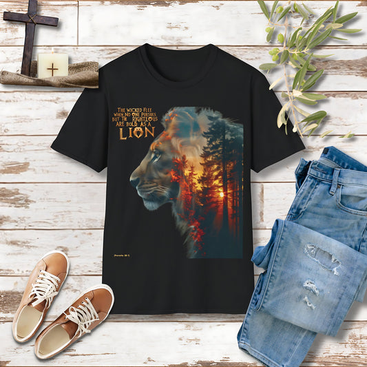 The wicked flee when no one pursues Unisex Christian T-shirt - Singing Wind Market