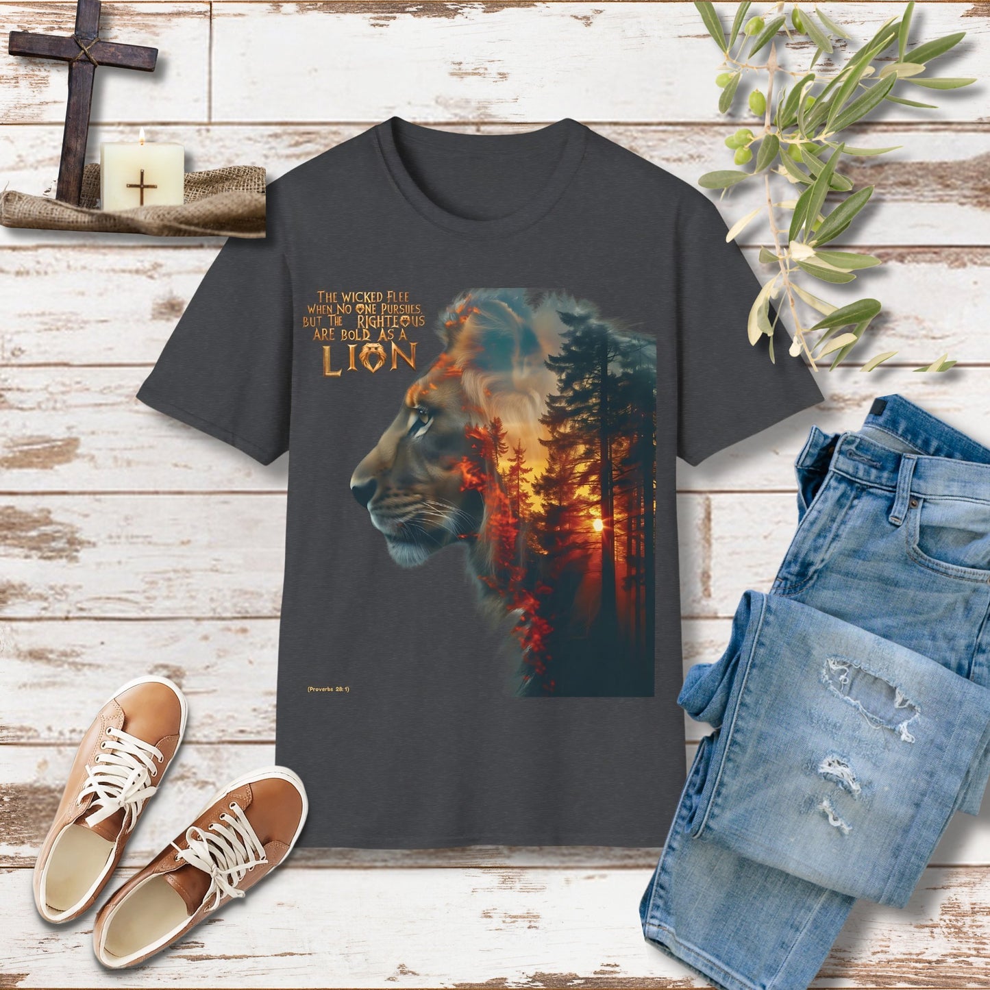 The wicked flee when no one pursues Unisex Christian T-shirt - Singing Wind Market