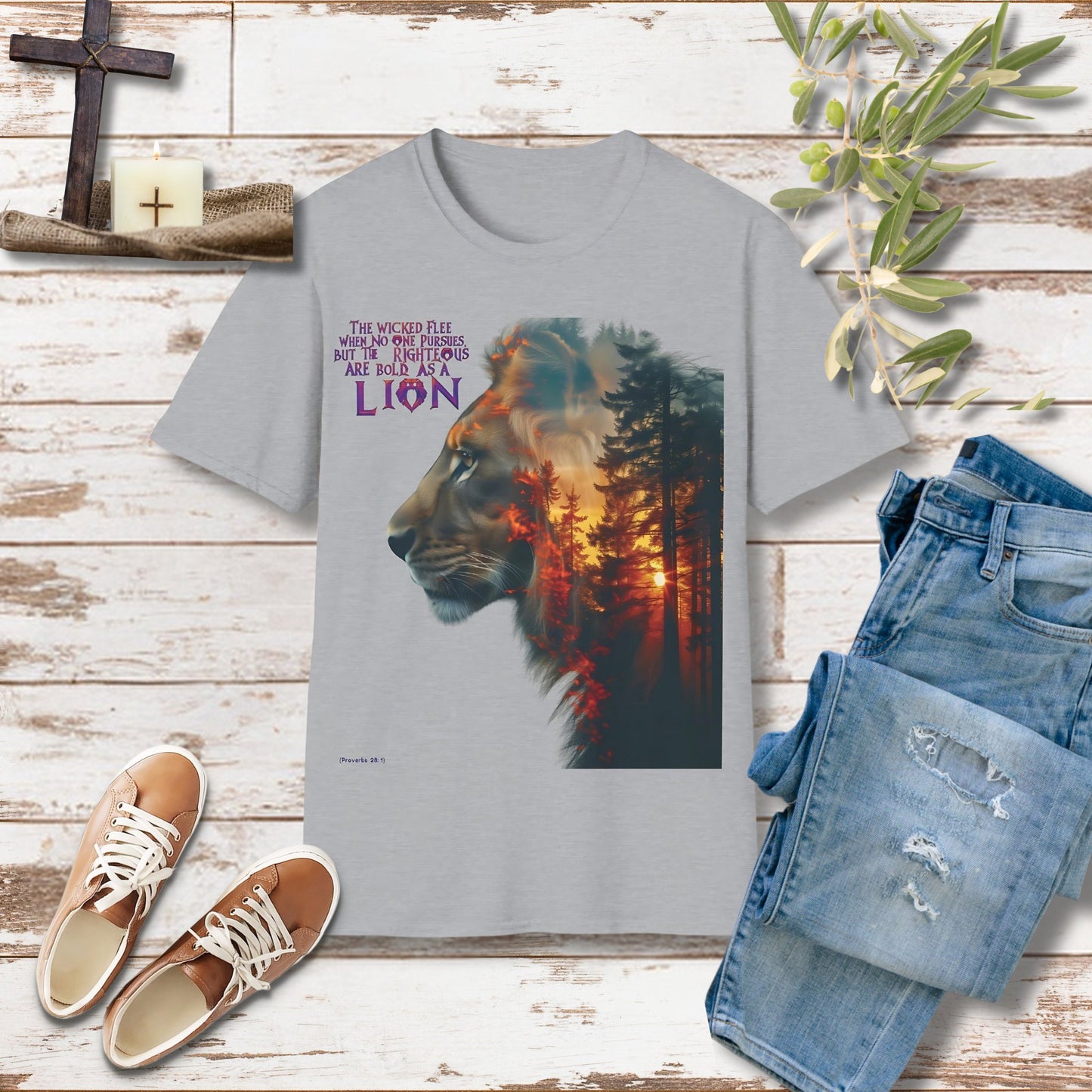 The wicked flee when no one pursues Unisex Christian T-shirt - Singing Wind Market