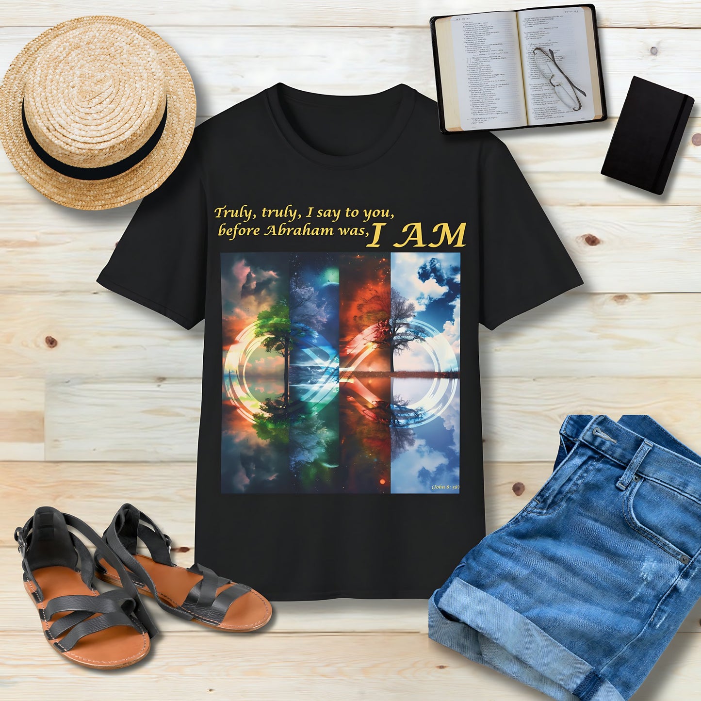 Truly, truly, I say to you Unisex Christian T-shirt - Singing Wind Market