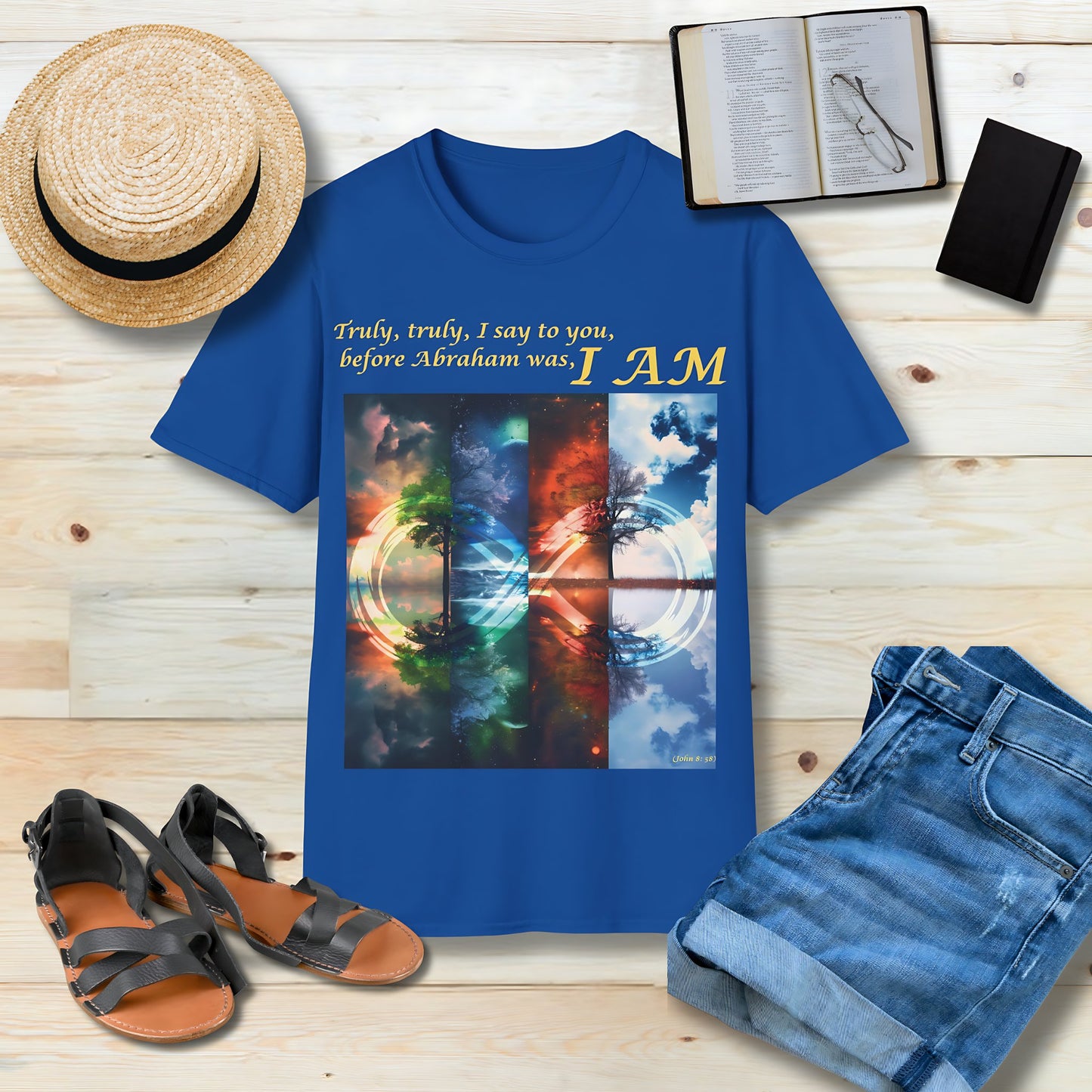 Truly, truly, I say to you Unisex Christian T-shirt - Singing Wind Market