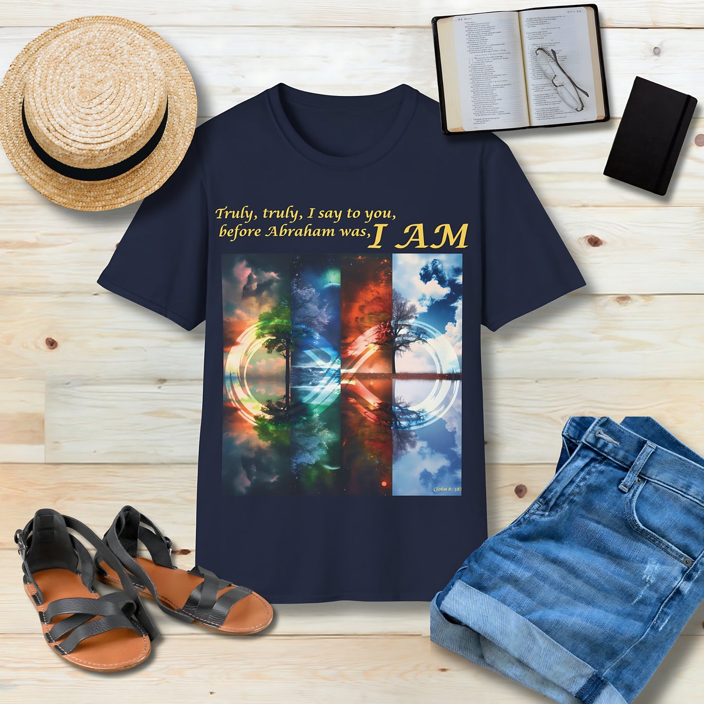 Truly, truly, I say to you Unisex Christian T-shirt - Singing Wind Market