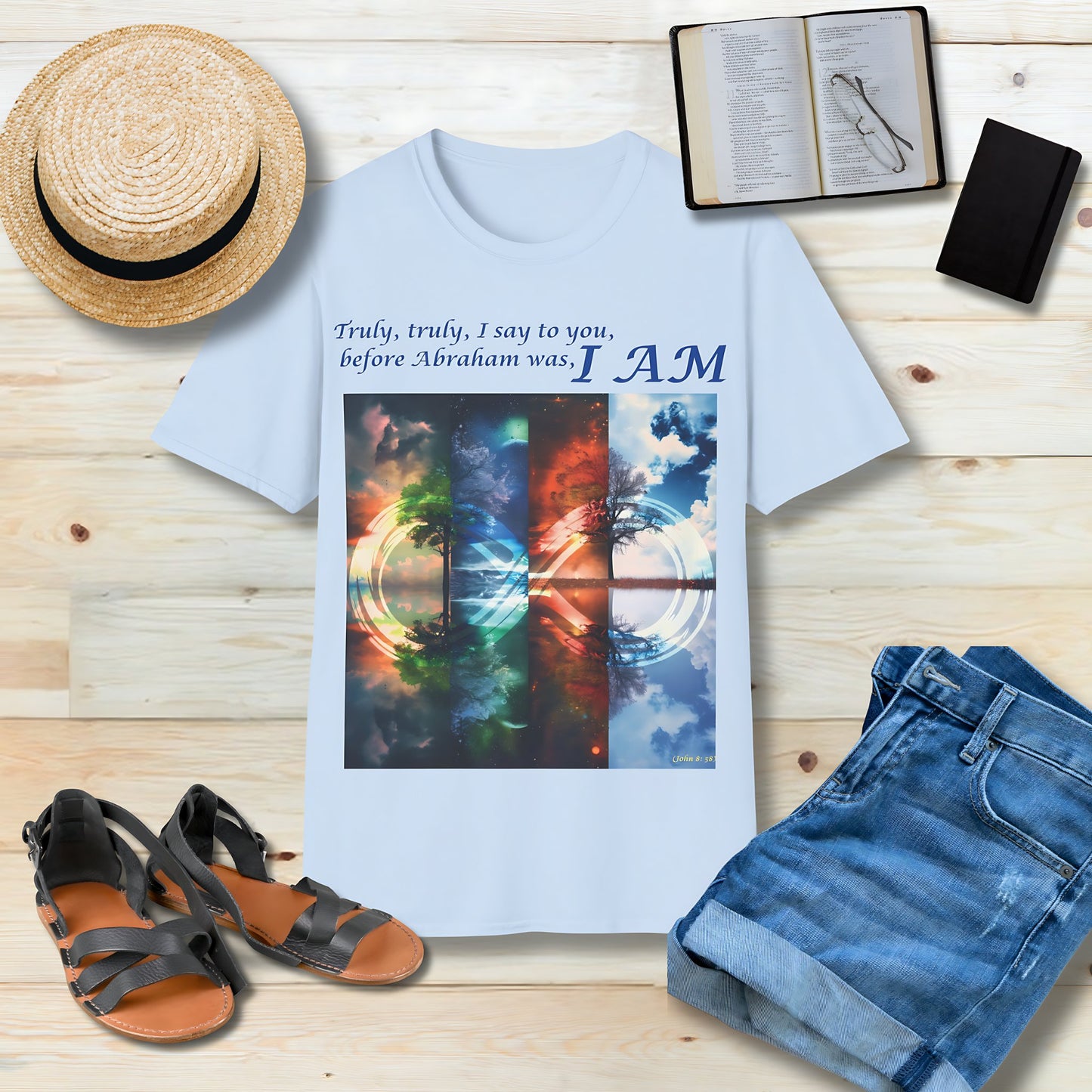 Truly, truly, I say to you Unisex Christian T-shirt - Singing Wind Market