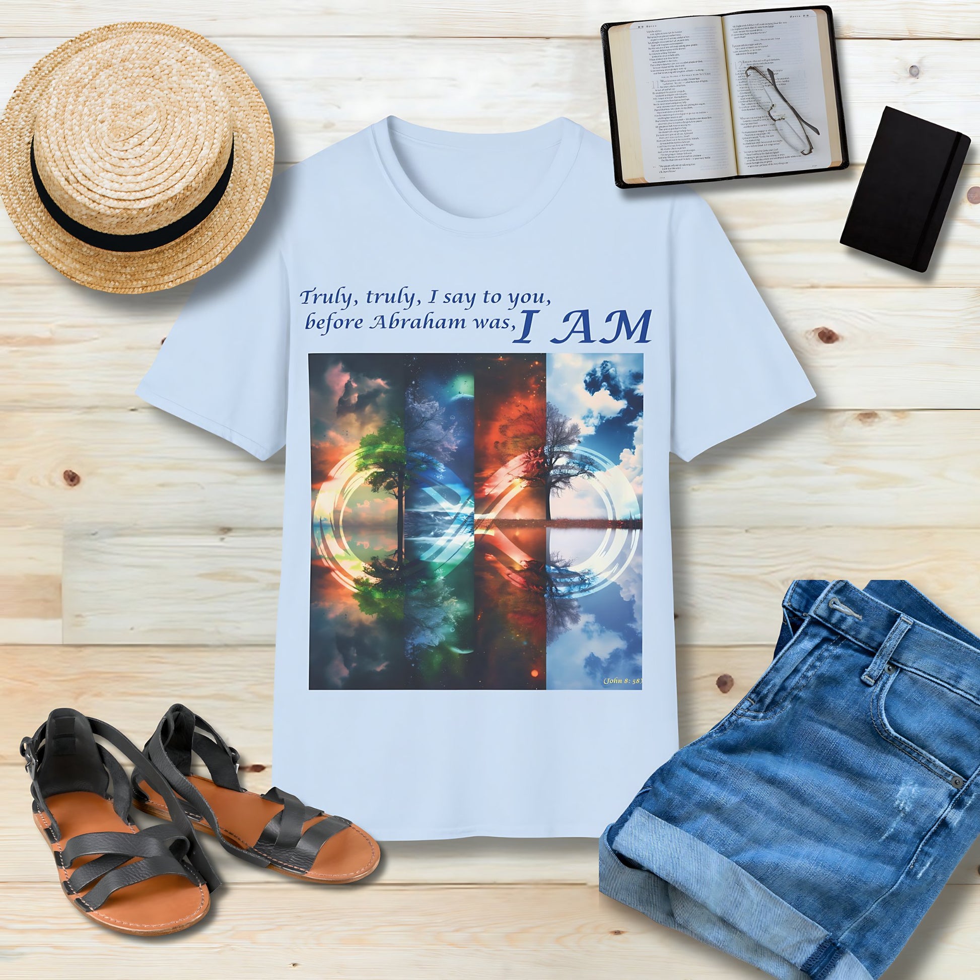 Truly, truly, I say to you Unisex Christian T-shirt - Singing Wind Market