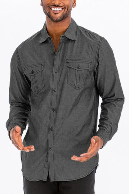 Weiv Men's Casual Long Sleeve Shirts - Singing Wind Market